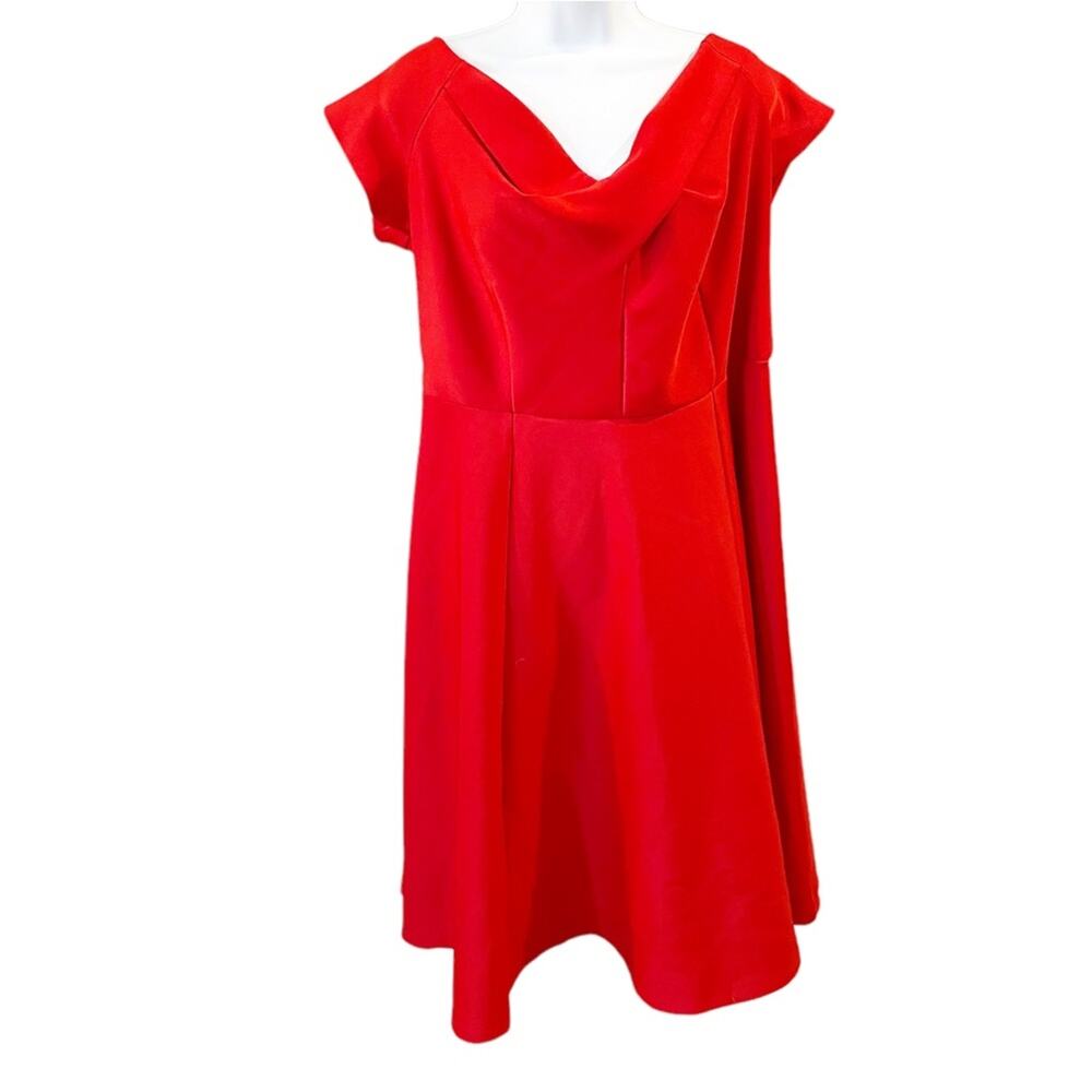 Eloquii Vibrant Red Slight Off The Shoulder Dress Size 20